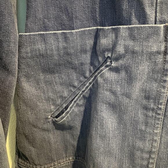 True Vintage Sears Denim Jacket Women M Chore Workwear Chambray Blazer‎ 70s 80s - Picture 7 of 13